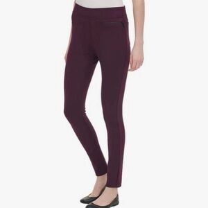 3/$20⚡️ DKNY Jeans Pull On Mid Rise Jean Legging Aubergine Elastic Waistband
